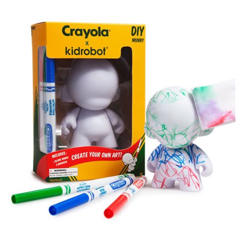 Kidrobot Crayola 4-Inch Do-It-Yourself Munny Vinyl Figure, Not Mint